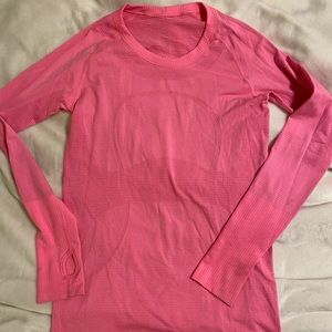 Lululemon Swiftly Tech Long Sleeve Neon Pink GUC